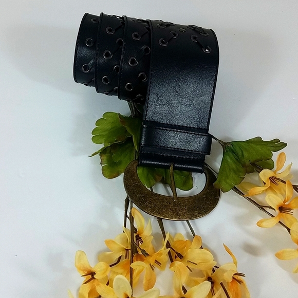 Fashion Belt, Chocolate Brown wide belt, S/M - Picture 5 of 9